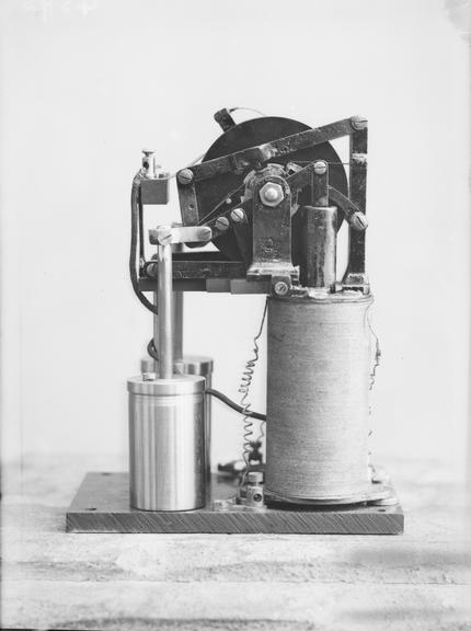 Works photographic negative of Jammer's signalling apparatus.