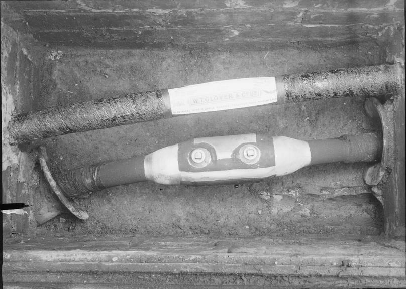 Works photographic negative of cable joints, Sheepbridge