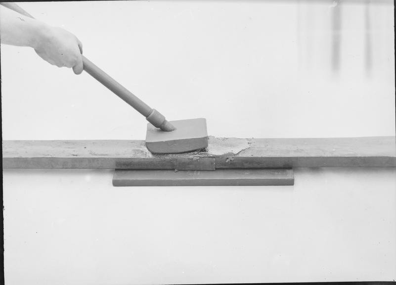 Works photographic negative of example Howard Trough repair