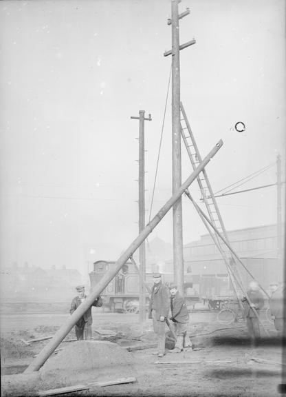 Works photographic negative of Lowe's Overhead Service