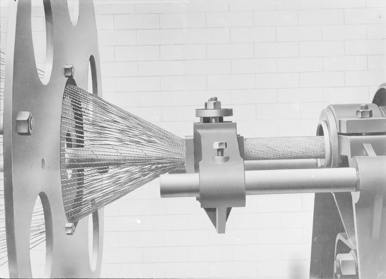 Works photographic negative of cutting up machine