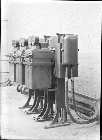 Works photographic negative of connectors, Sheffield