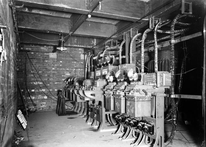 Works photographic negative of 2000V switch gear, Sheffield