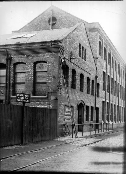 Works photographic negative of company building, W. T