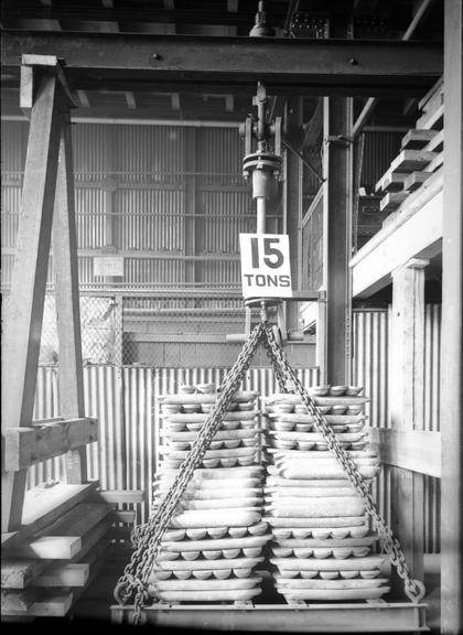 Works photographic negative of suspender press