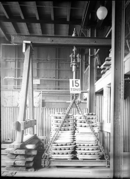 Works photographic negative of suspender press