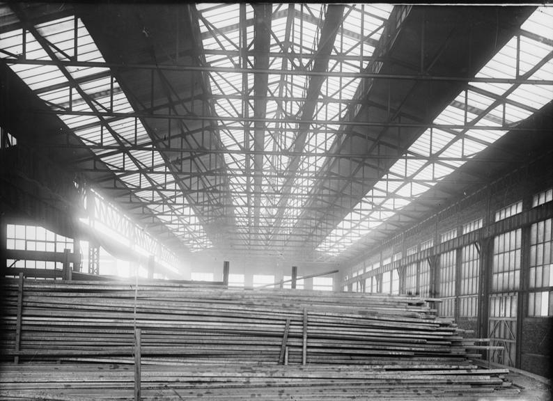 Works photographic negative of building interior