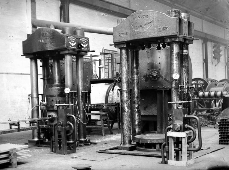 Works photographic negative of machine tool