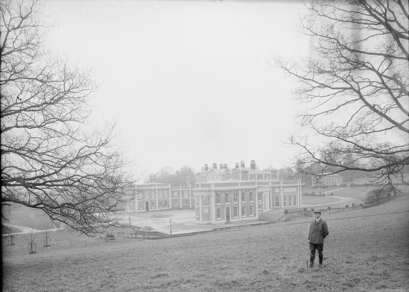 Works photographic negative of Hawkstone Hall, Marchamley