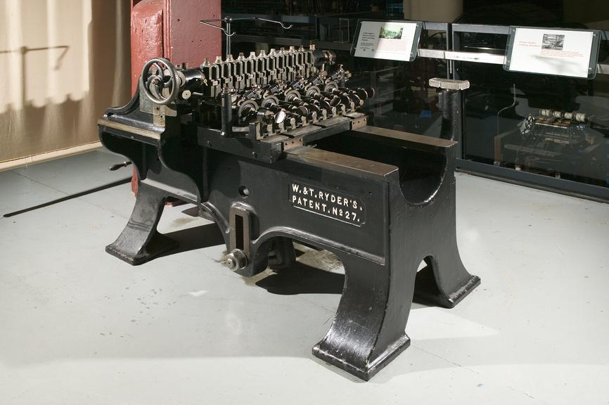 Fluted roller cutting machine made by Thomas Ryder and Son Ltd