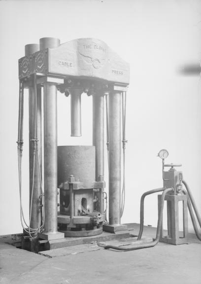 Works photographic negative of lead press for Japan