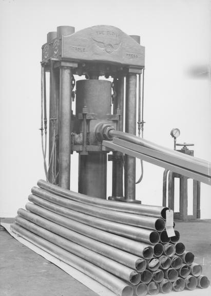 Works photographic negative of lead press for Japan