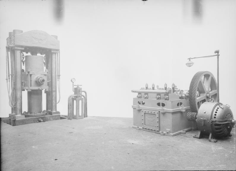 Works photographic negative of lead press for Japan