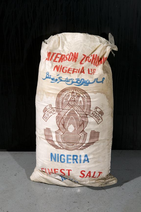 Sack of Salt.Photographed on display in the Textiles gallery.