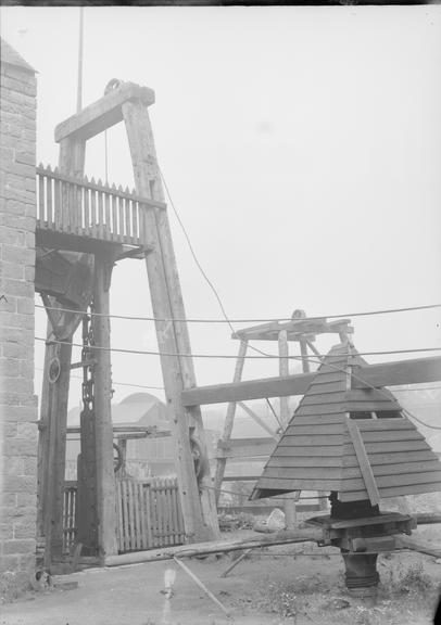 Works photographic negative of shaft head