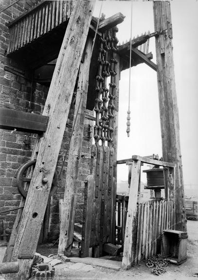 Works photographic negative of shaft head