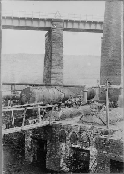 Works photographic negative of boilers