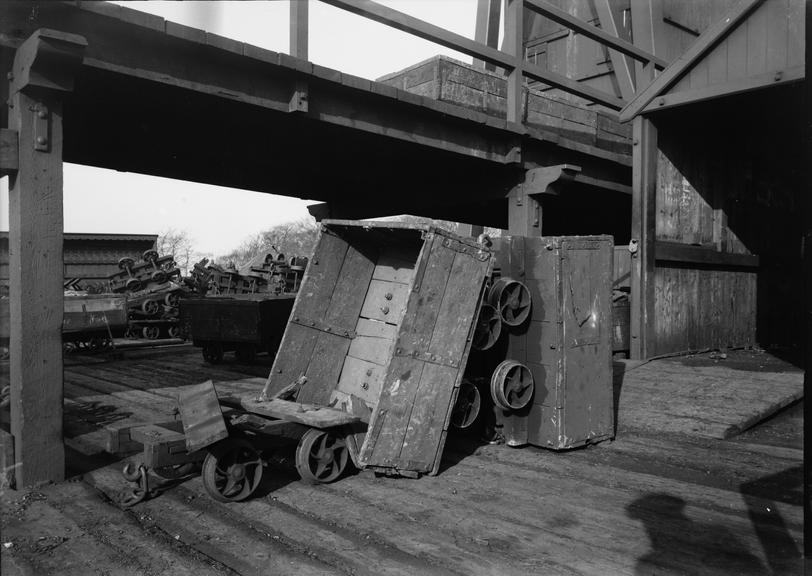 Works photographic negative of damaged tubs, Pretoria Pit