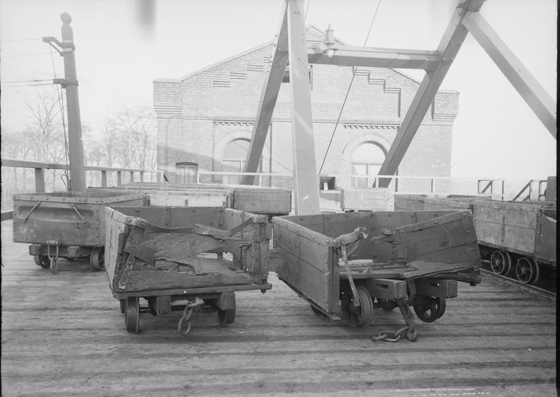 Works photographic negative of damaged tubs, Pretoria Pit