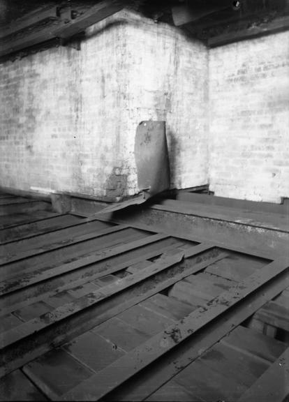 Works photographic negative of damaged tunnel, Pretoria Pit