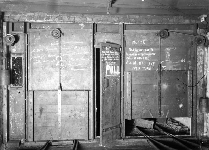 Works photographic negative of track shutters, Pretoria Pit