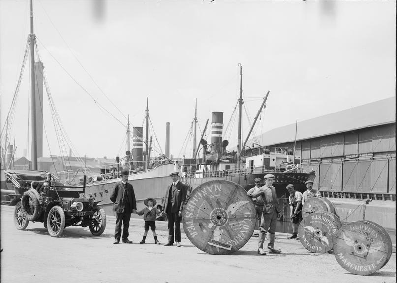 Works photographic negative of quayside