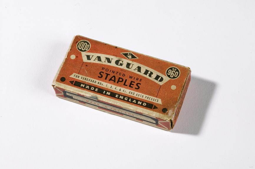 Box of staples, made by Vanguard