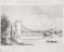 Hammersmith suspension Bridge, Lithograph. Sketched by R