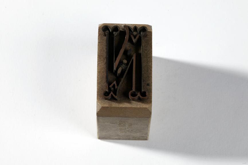 Textile printing block made by John Wild, Manchester