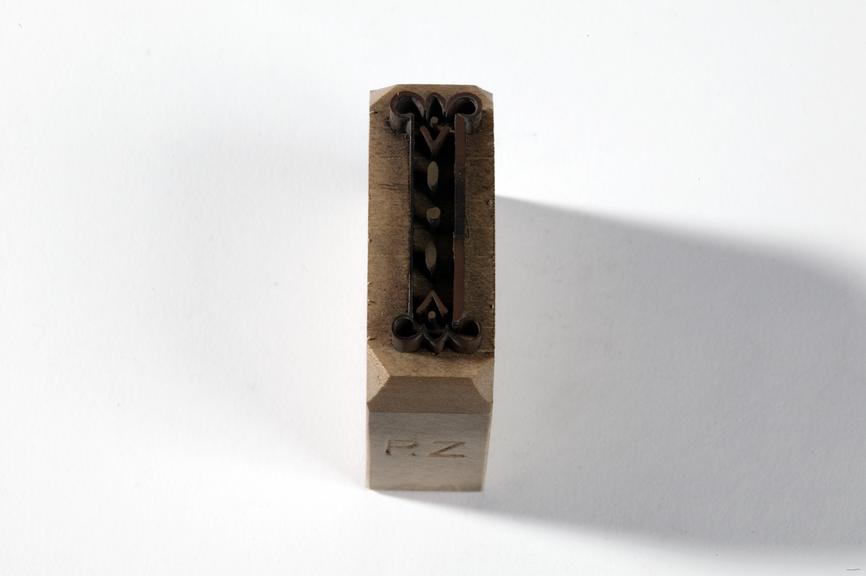 Textile printing block made by John Wild, Manchester