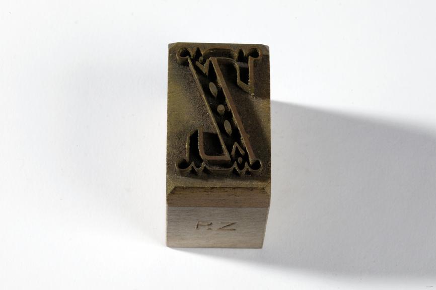 Textile printing block made by John Wild, Manchester