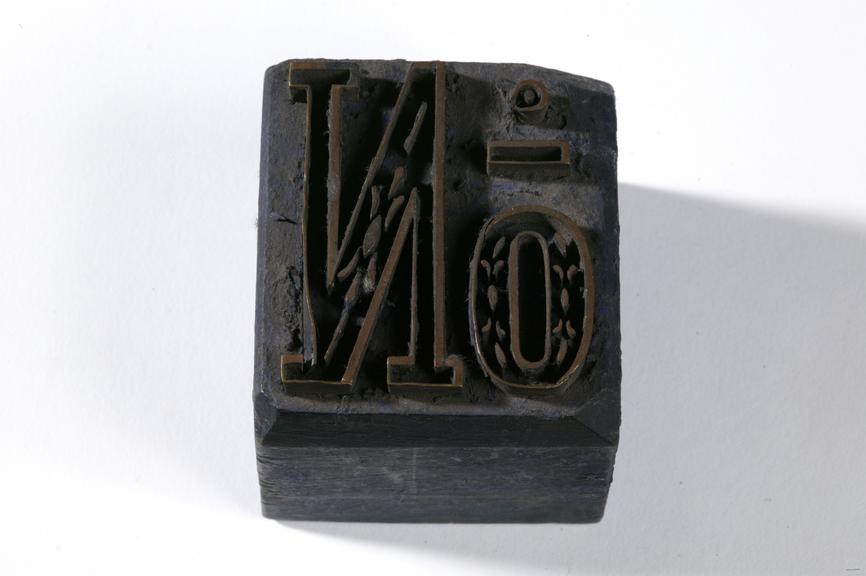 Textile printing block made by F. A Woodyer, Manchester