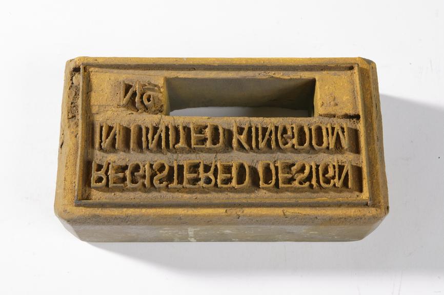 Textile printing block.
Photographed on a white background.