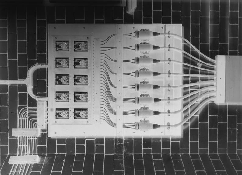 Works photographic negative of telephone units, Rochdale