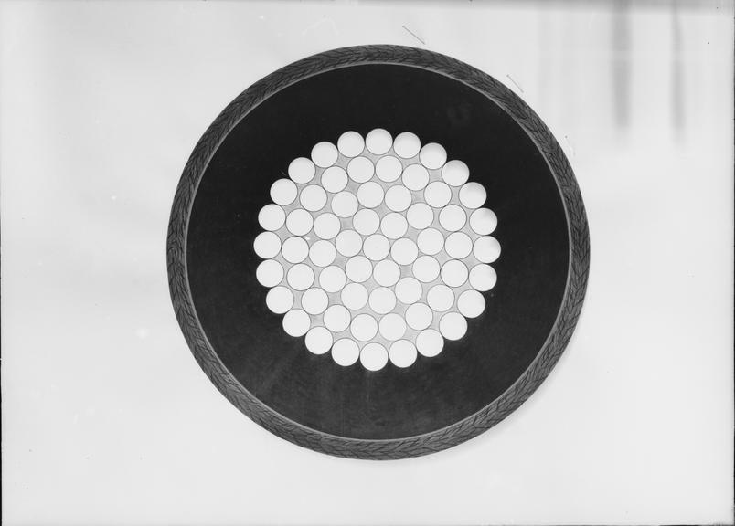 Works photographic negative of cable cross section