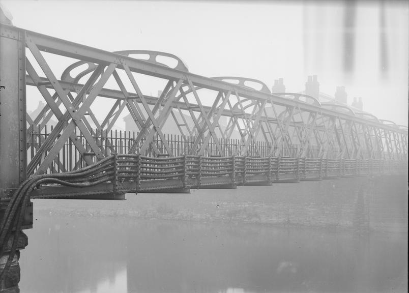 Works photographic negative of bridge over River Irwell, Salford