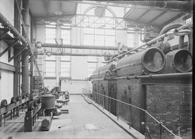 Works photographic negative of boiler house, Bury