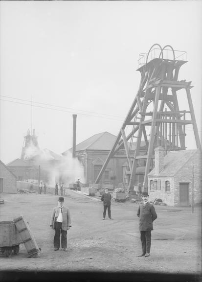 Works photographic negative of East Cannock Colliery