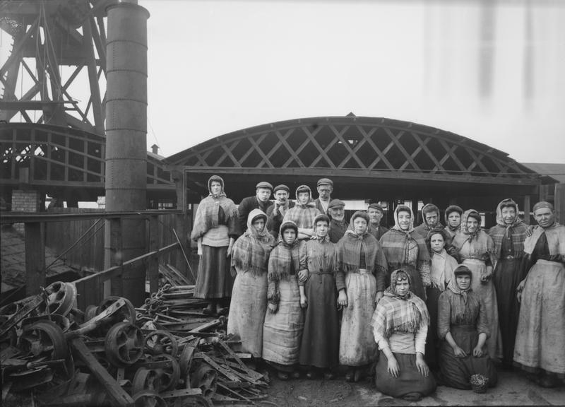 Works photographic negative of working women