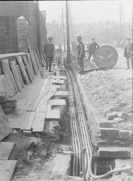 Works photographic negative of troughing, Huddersfield