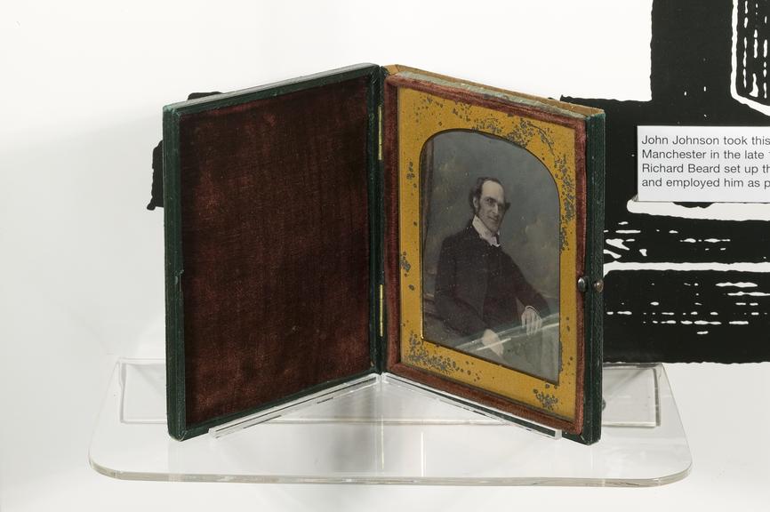 Coloured daguerreotype photograph