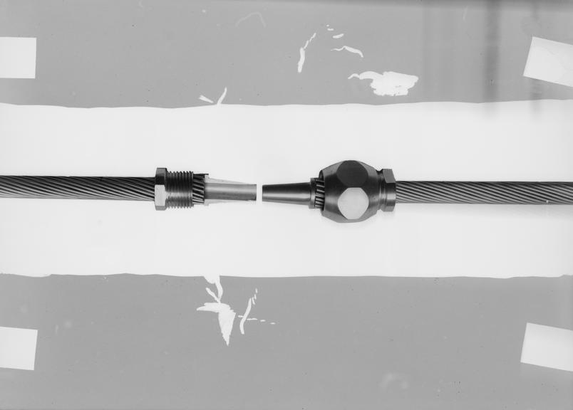 Works photographic negative of strand connector