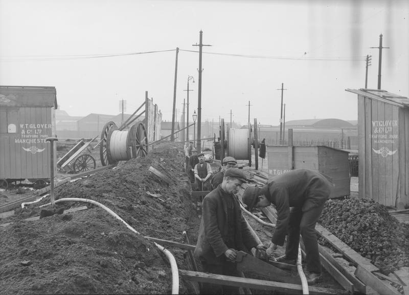 Works photographic negative of trough inspection