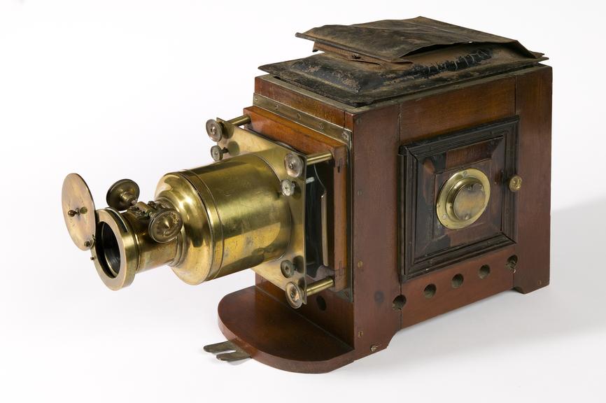 Magic lantern projector with seven boxes of slides