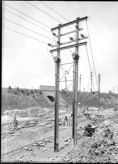 Works photographic negative of column with completed joints