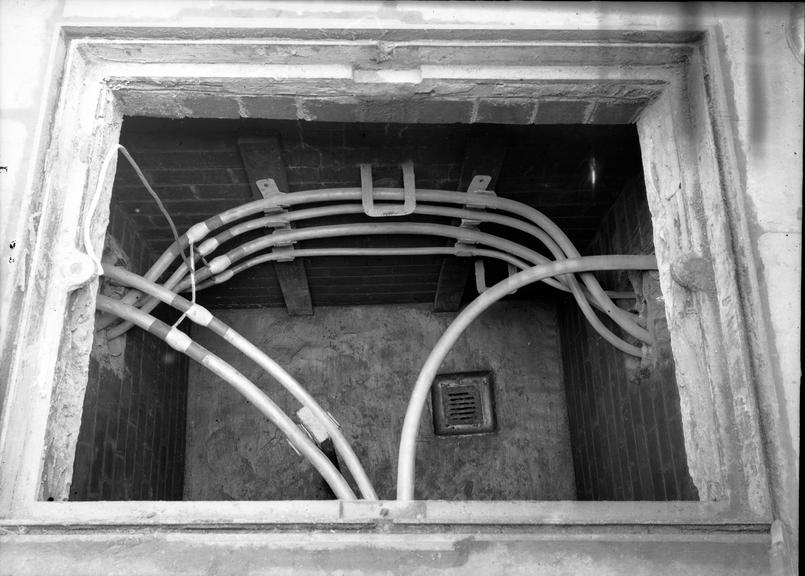 Works photographic negative of view into manhole, Rawtenstall