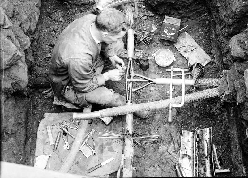 Works photographic negative of jointer at work, Bury EHT