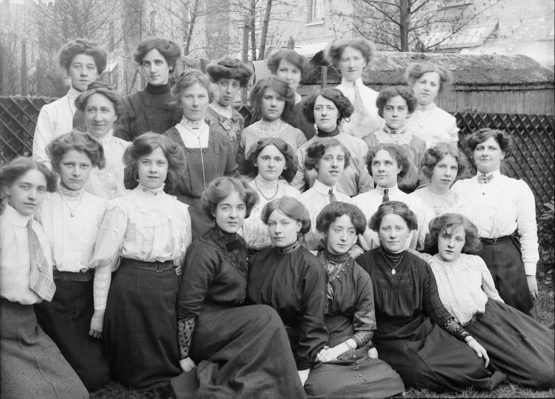 Works photographic negative of a group portrait, WT Glover & Co