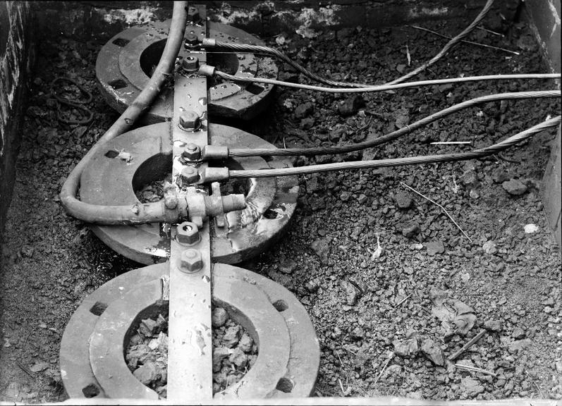 Works photographic negative of connections to pipes