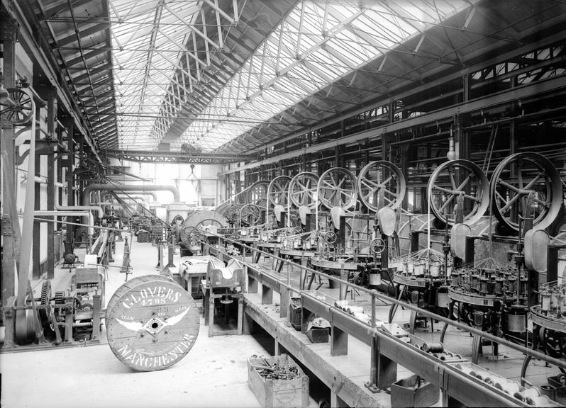 Works photographic negative of braiding bay, WT Glover & Co